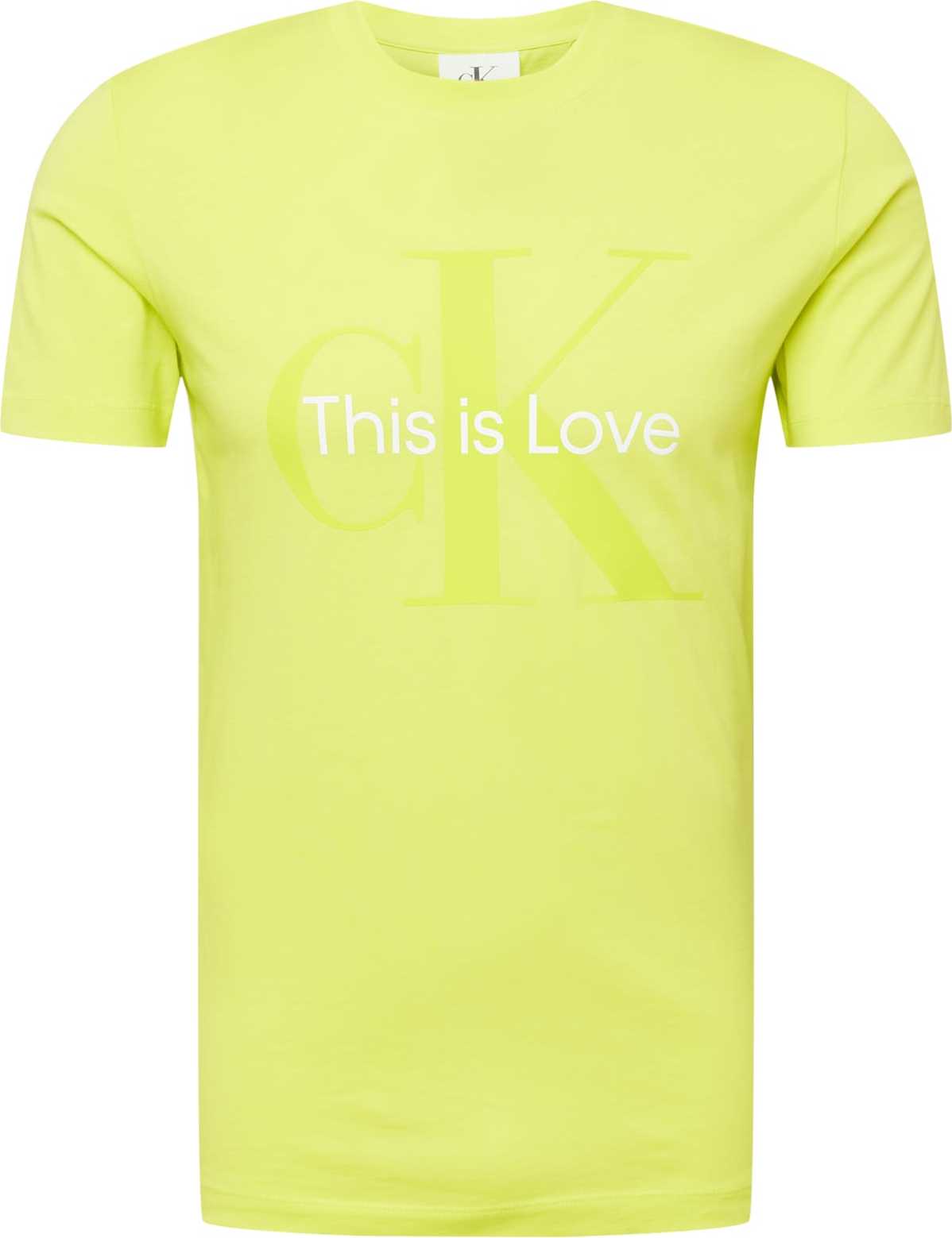 Calvin Klein Jeans Tričko citronová / bílá