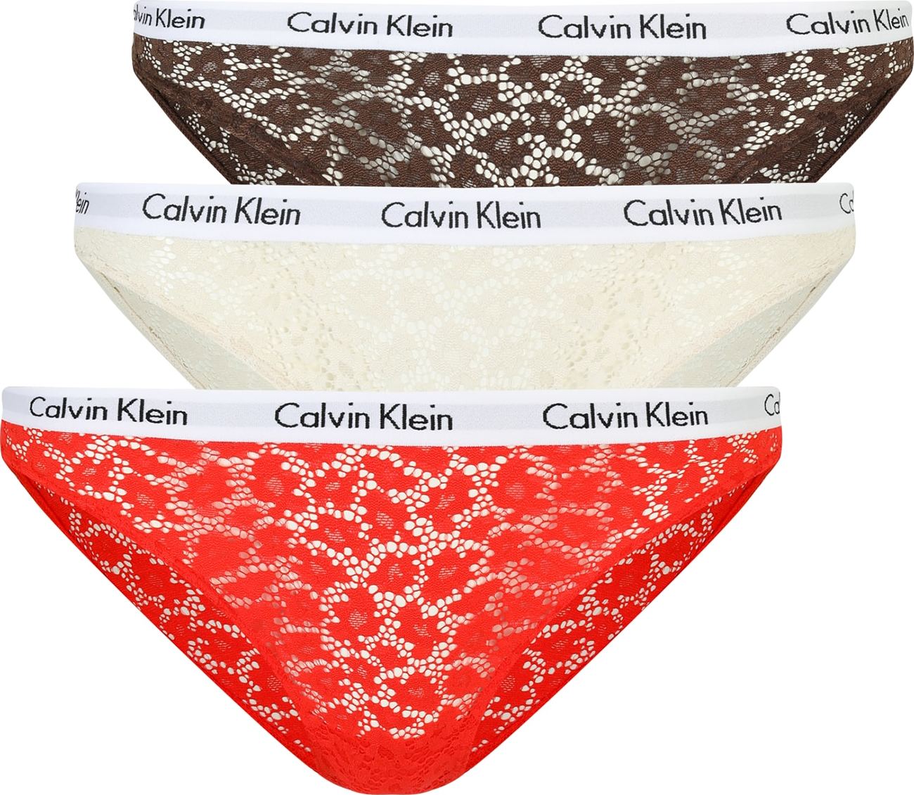 Calvin Klein Underwear Kalhotky červená / černá / bílá