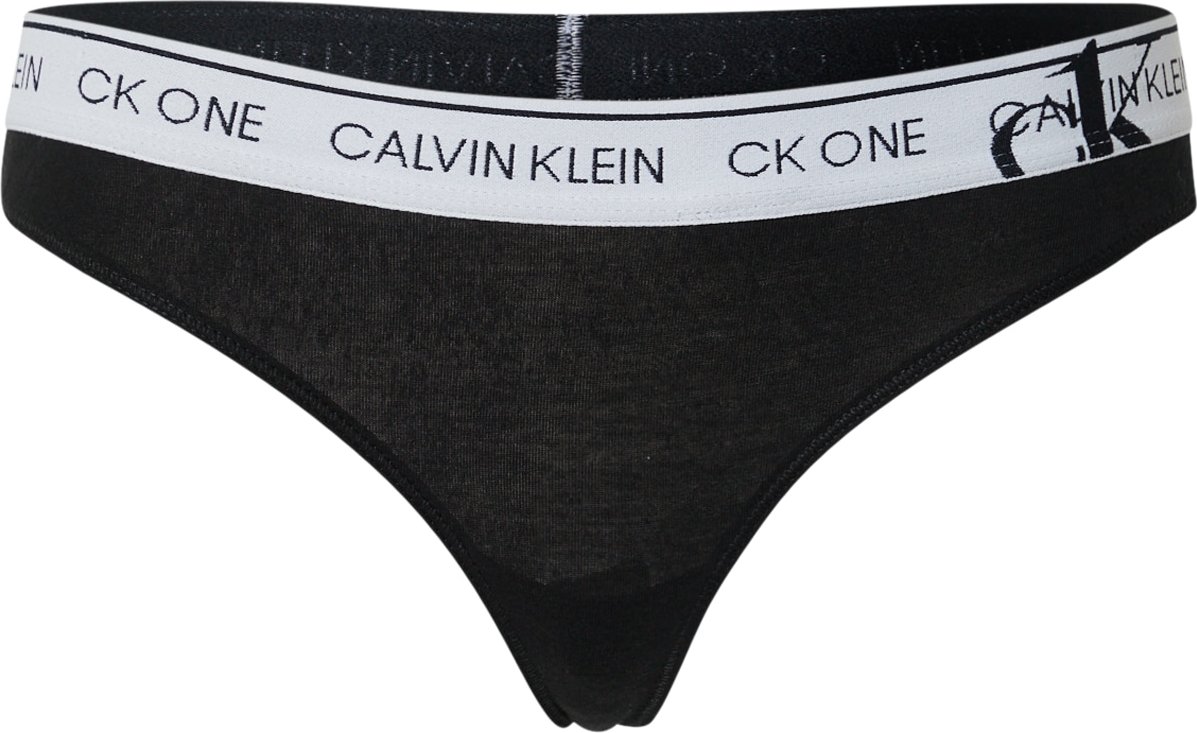 Calvin Klein Underwear Tanga černá / offwhite