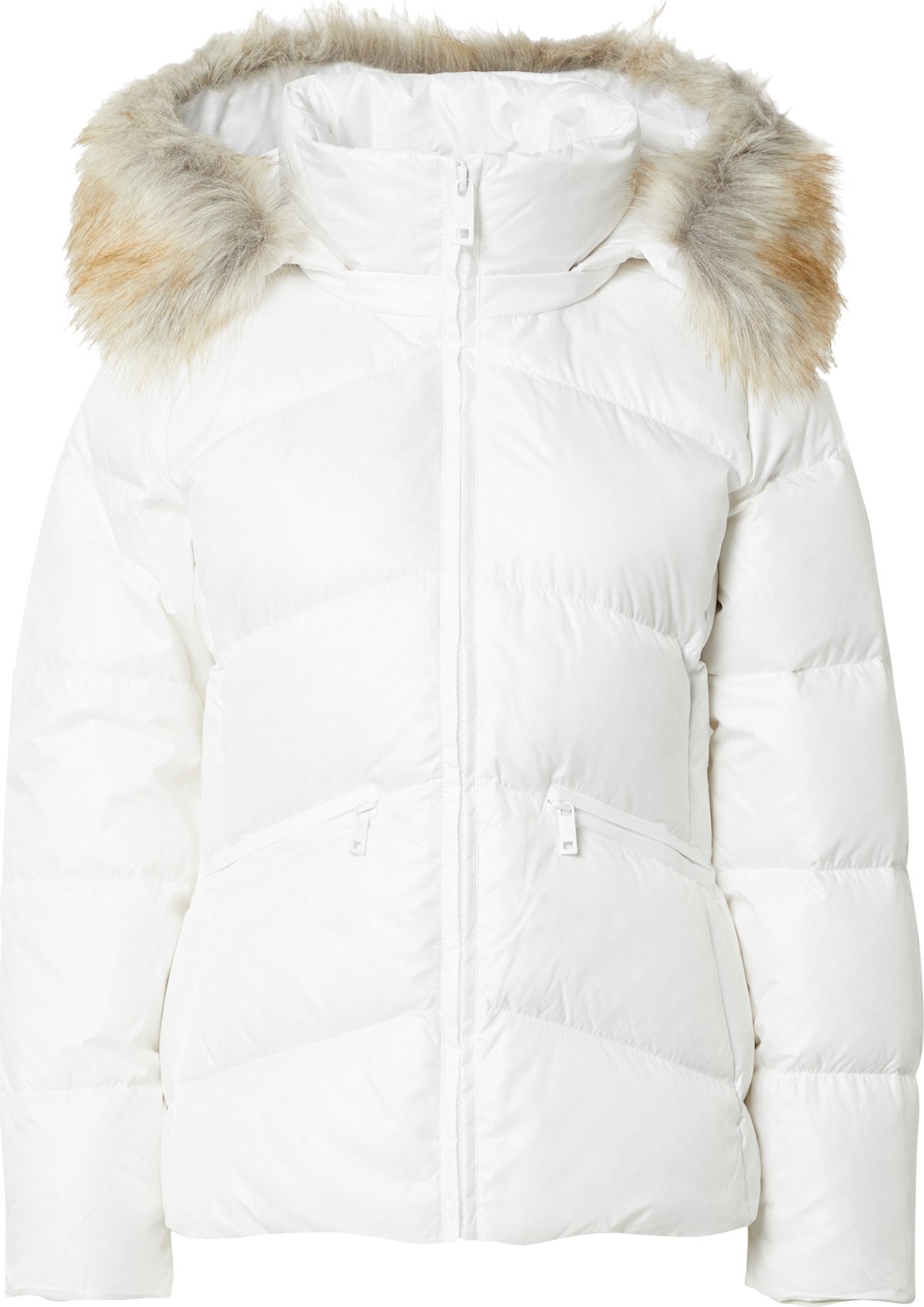 Calvin Klein Zimní bunda béžová / bílá