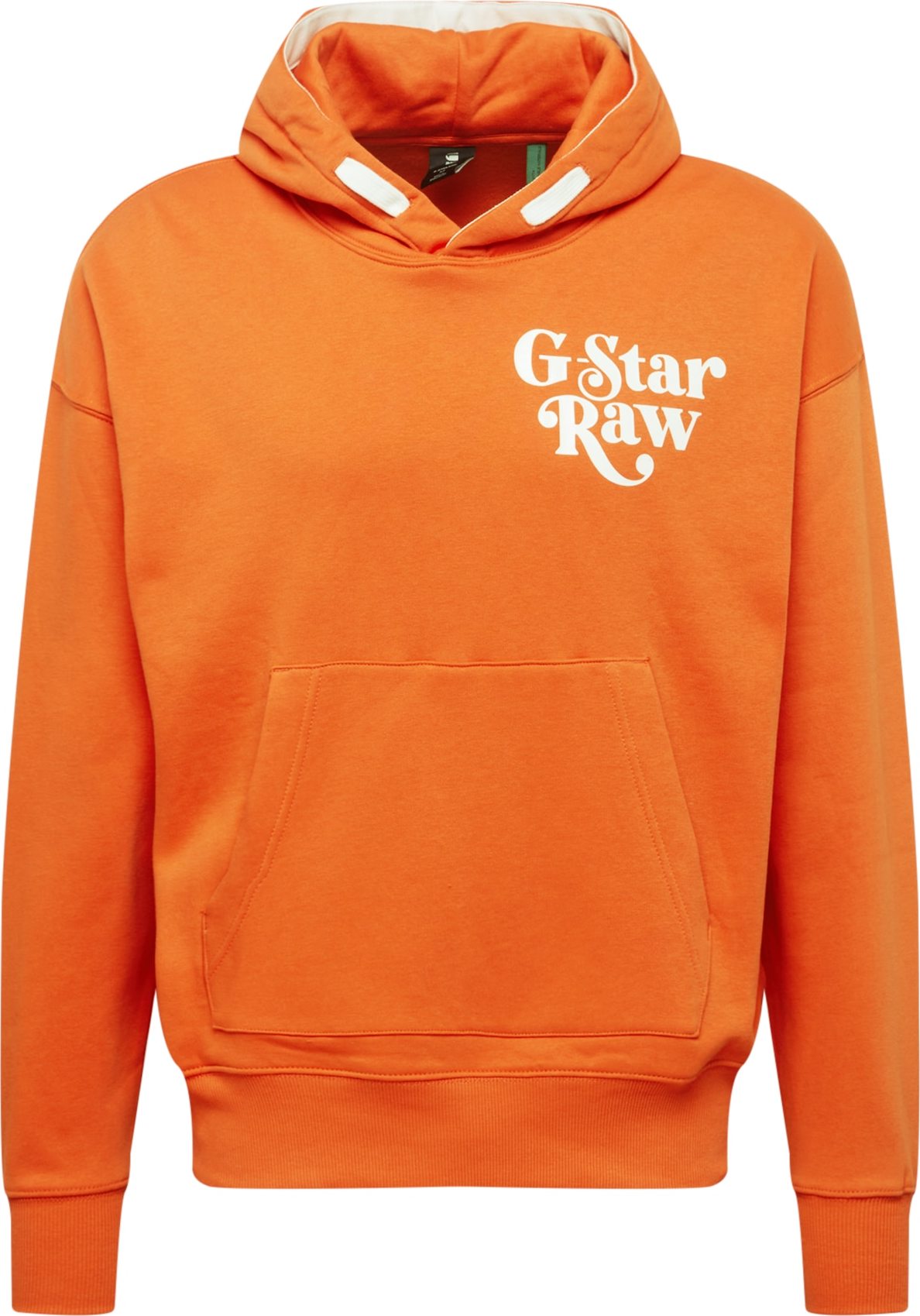 G-Star RAW Mikina oranžová / bílá