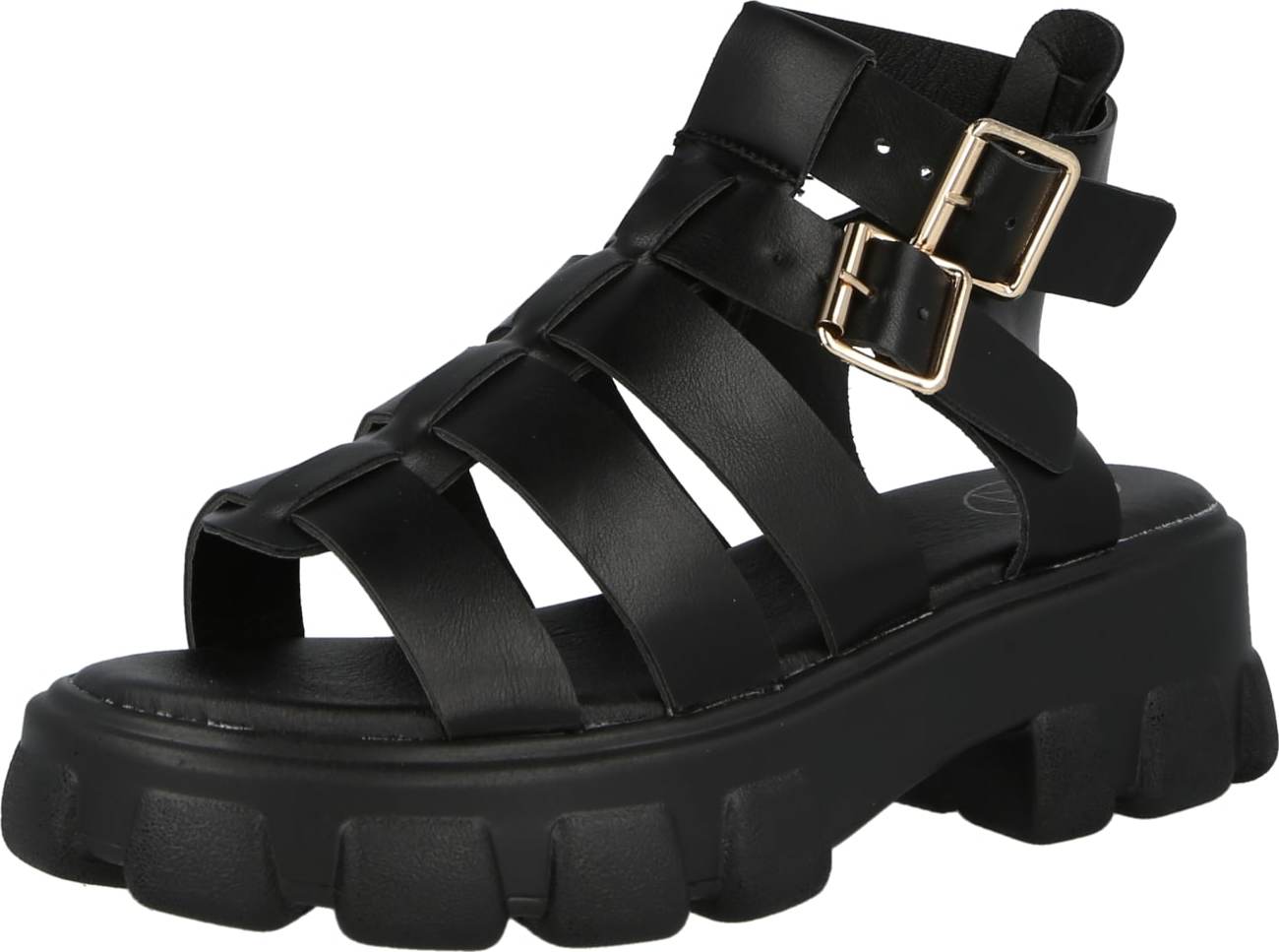 Missguided Sandály 'GLADIATOR' černá