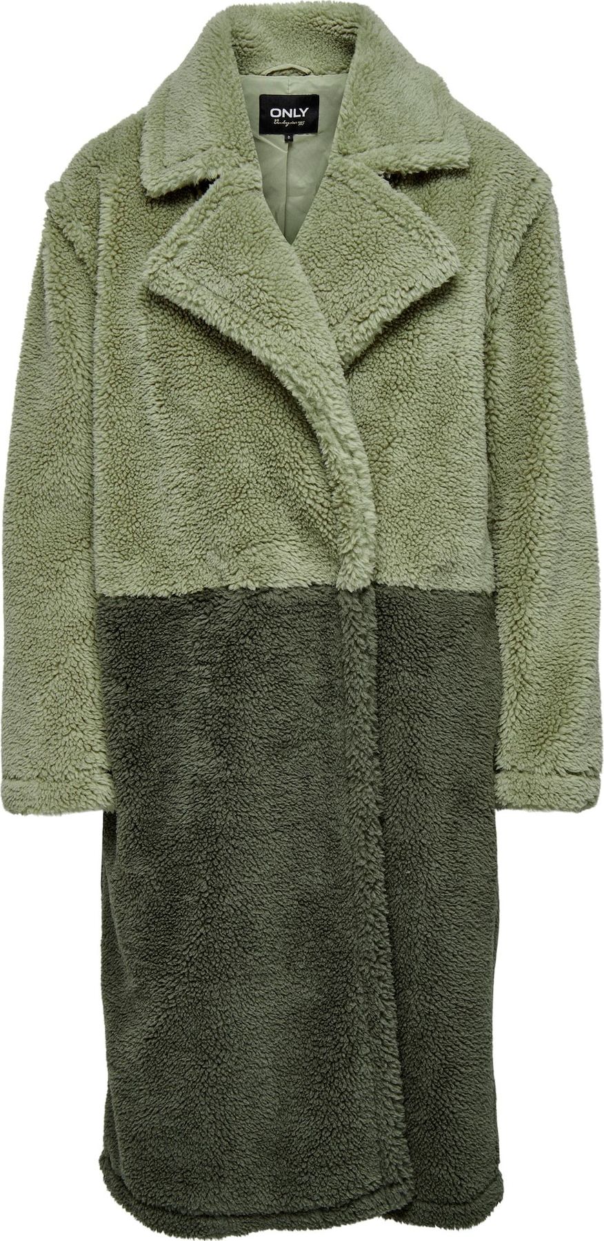 ONLY Přechodný kabát 'Camilla' světle zelená / tmavě zelená
