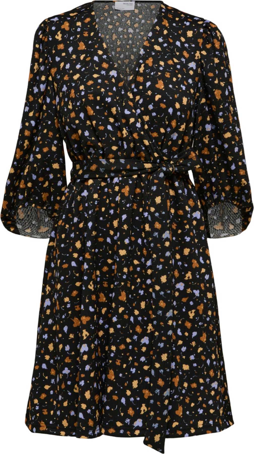 Selected Femme Curve Šaty 'Mynte' zlatá / šeříková / černá