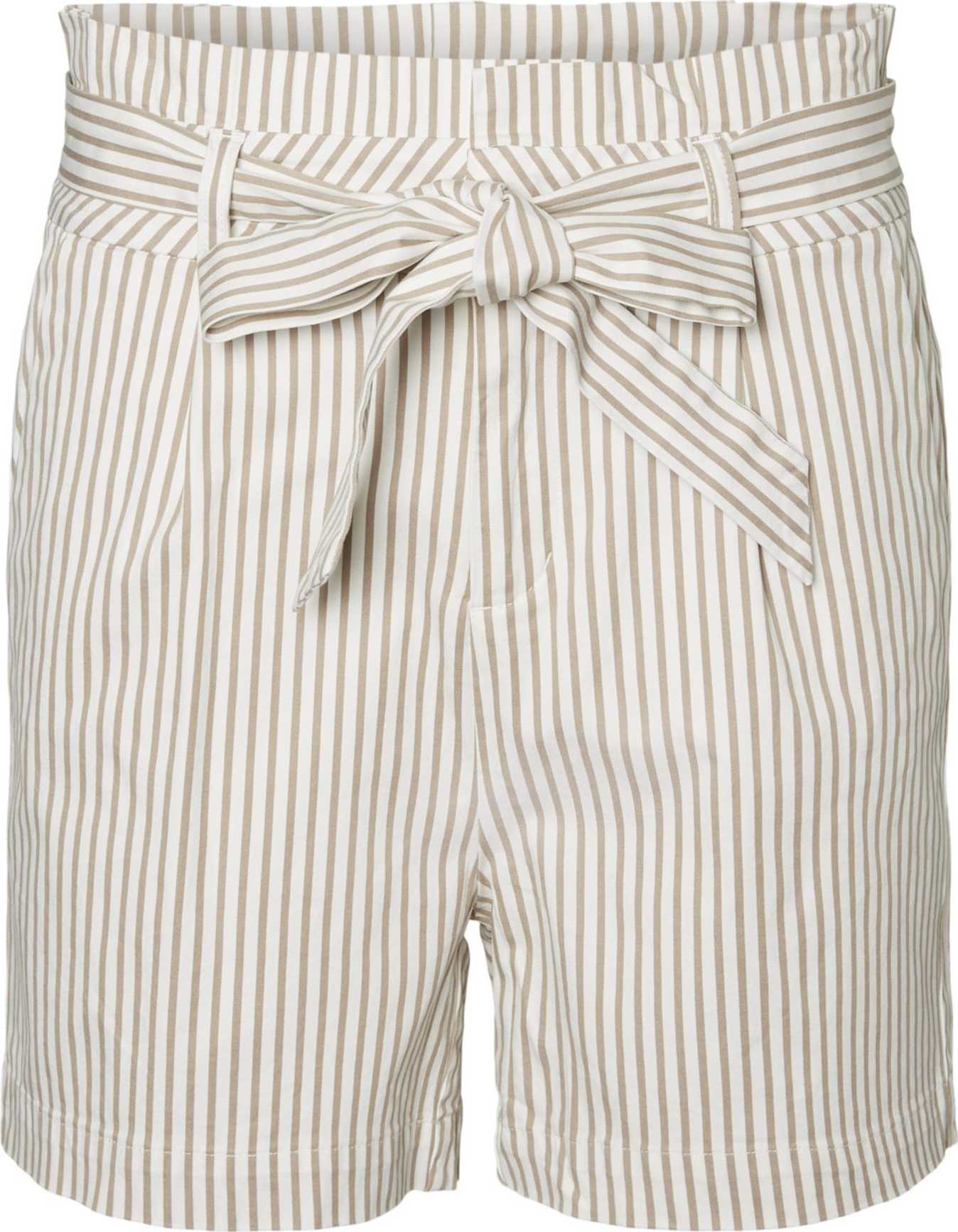 Vero Moda Tall Kalhoty se sklady v pase 'Eva' béžová / přírodní bílá