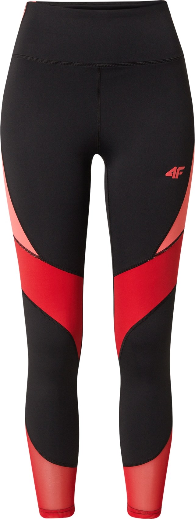 4F Sportovní kalhoty ohnivá červená / melounová / černá