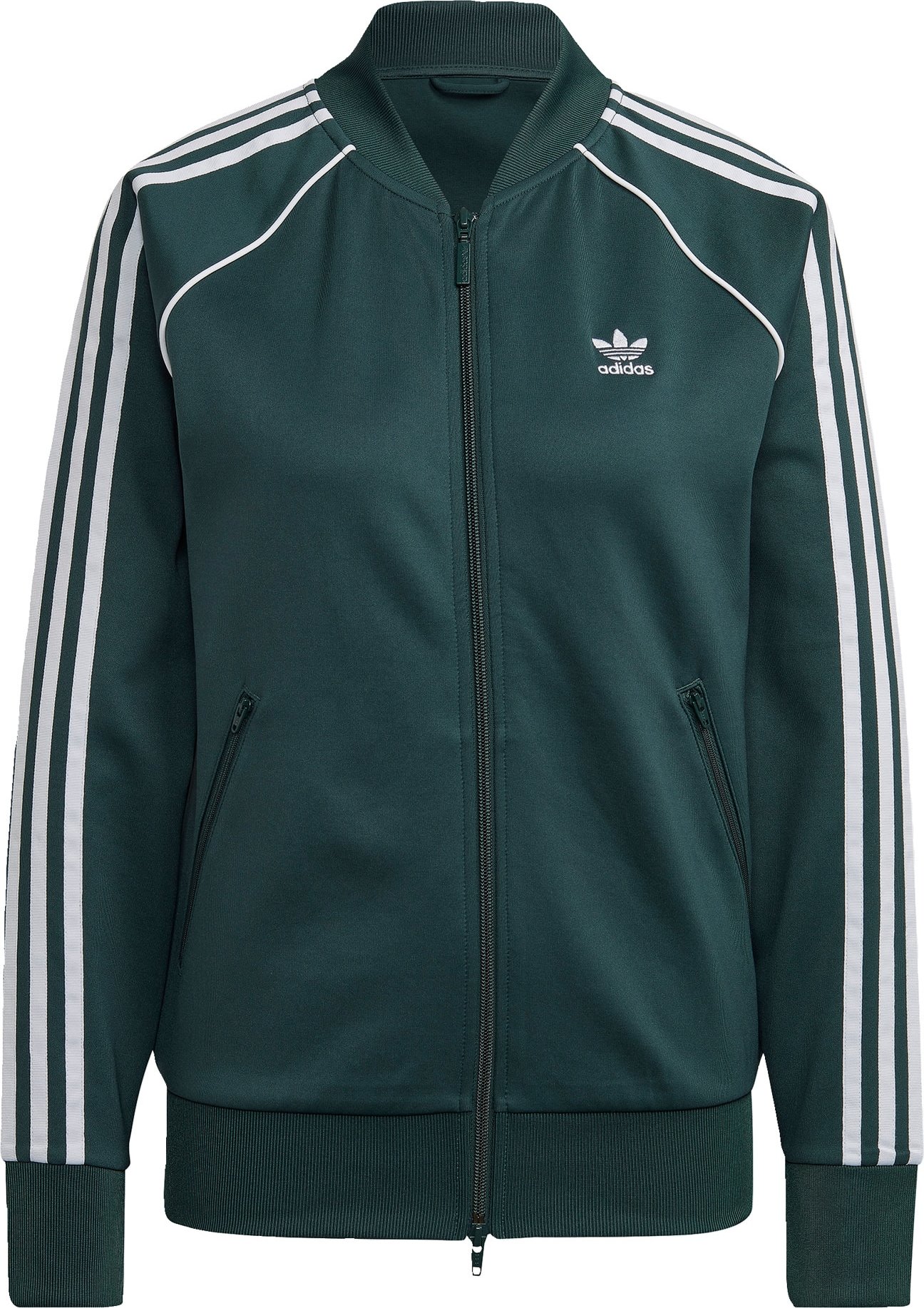 ADIDAS ORIGINALS Přechodná bunda tmavě zelená / bílá