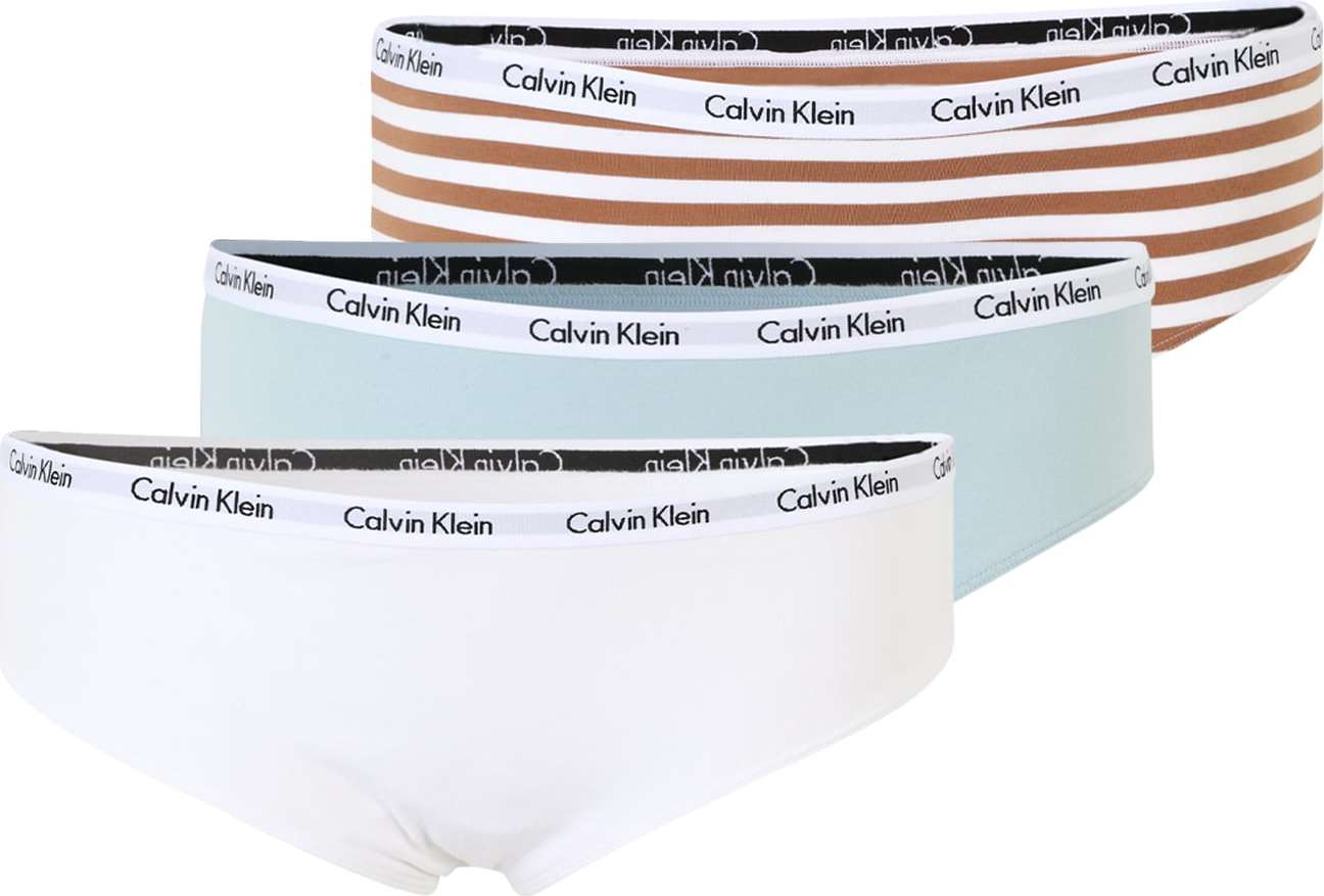 Calvin Klein Underwear Plus Kalhotky světlemodrá / světle hnědá / černá / bílá