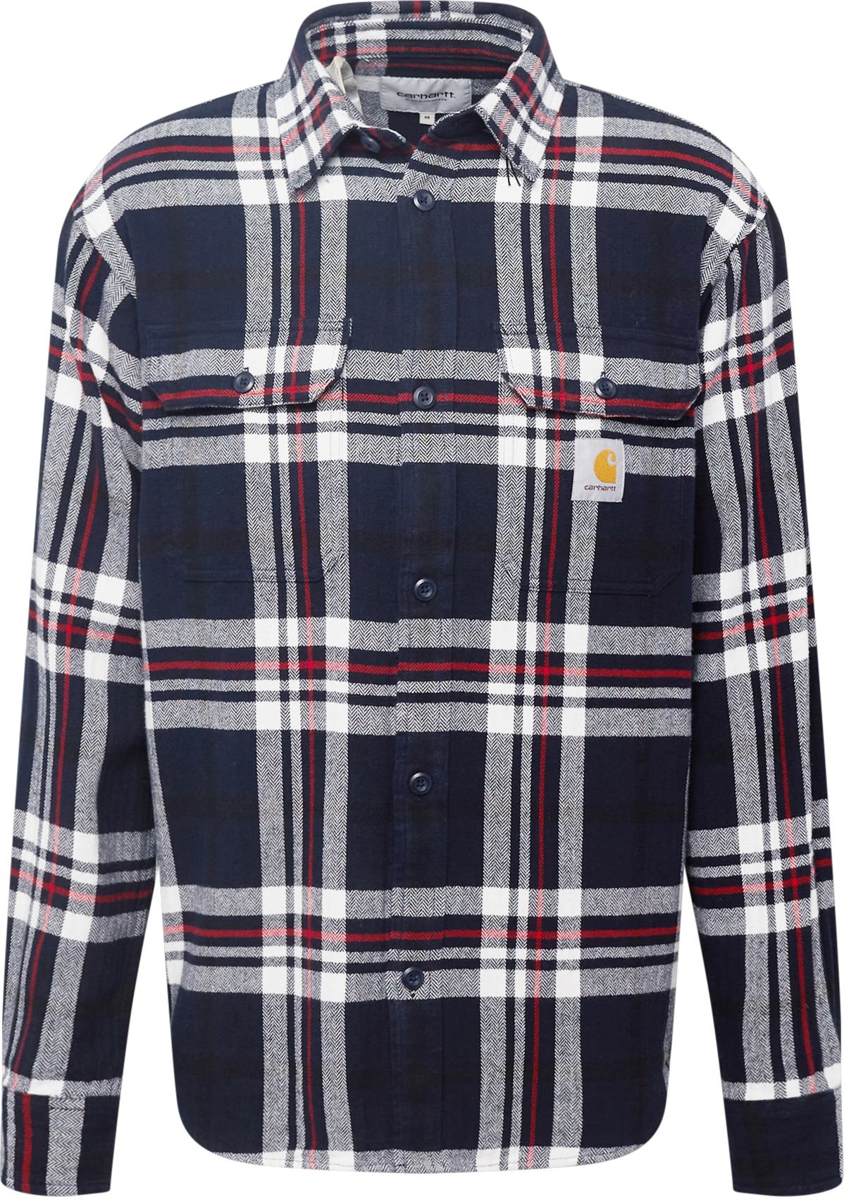 Carhartt WIP Košile 'Wallace' námořnická modř / ohnivá červená / bílá