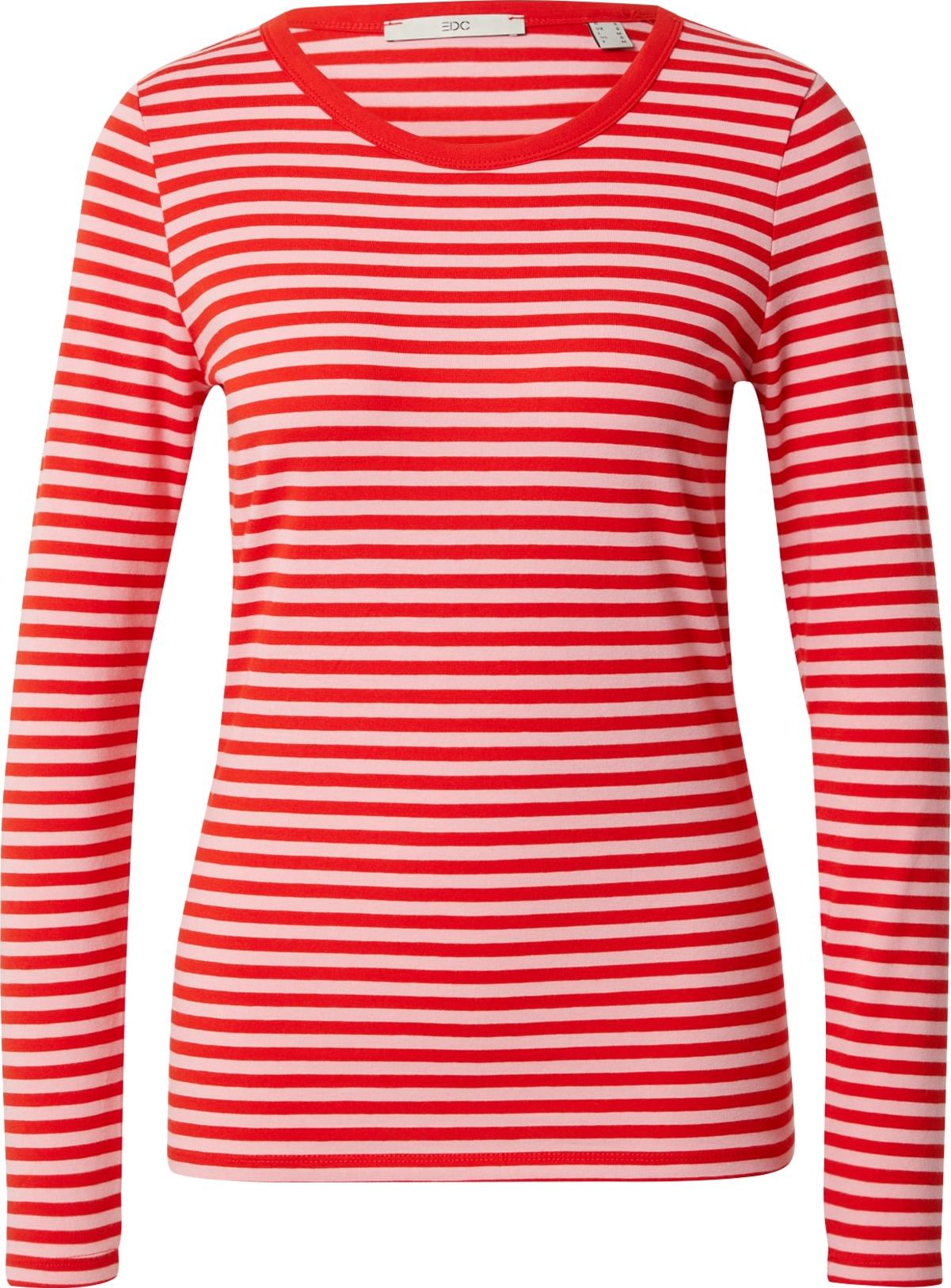 EDC BY ESPRIT Tričko pink / červená