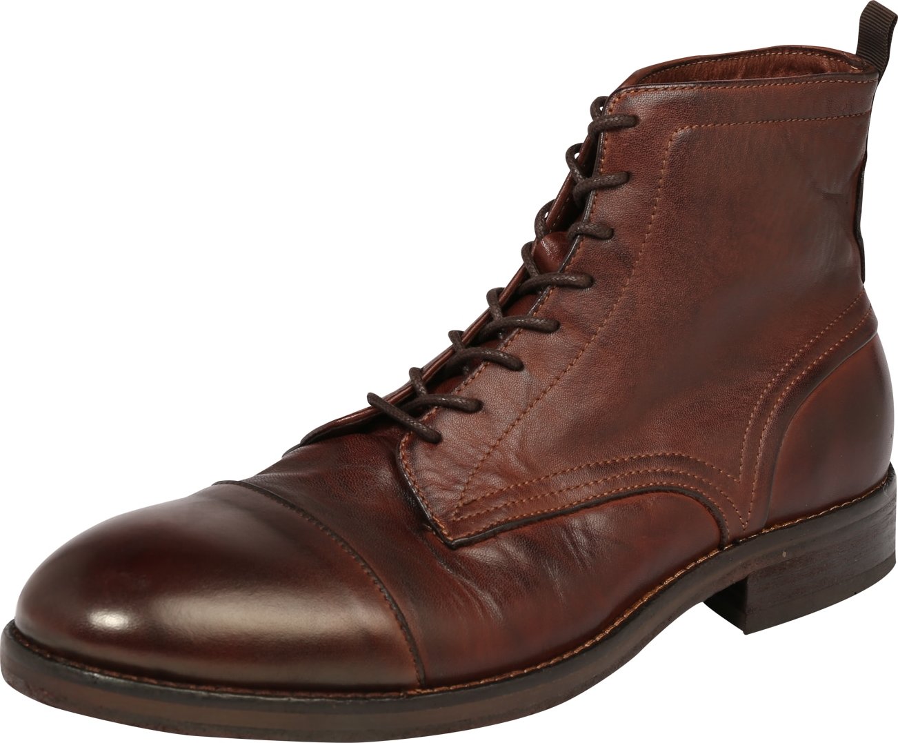 Hudson London Šněrovací boty 'Palmer' kaštanově hnědá