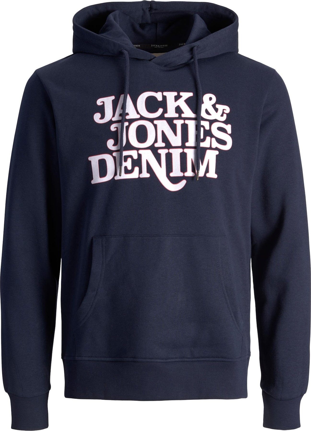 JACK & JONES Mikina 'Rack' námořnická modř / bílá