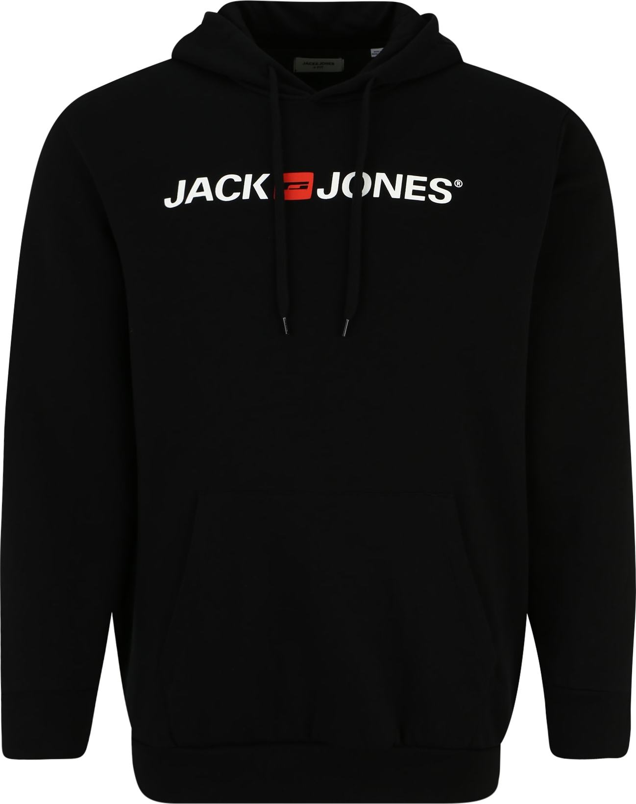 Jack & Jones Plus Mikina 'Corp Old' červená / černá / bílá