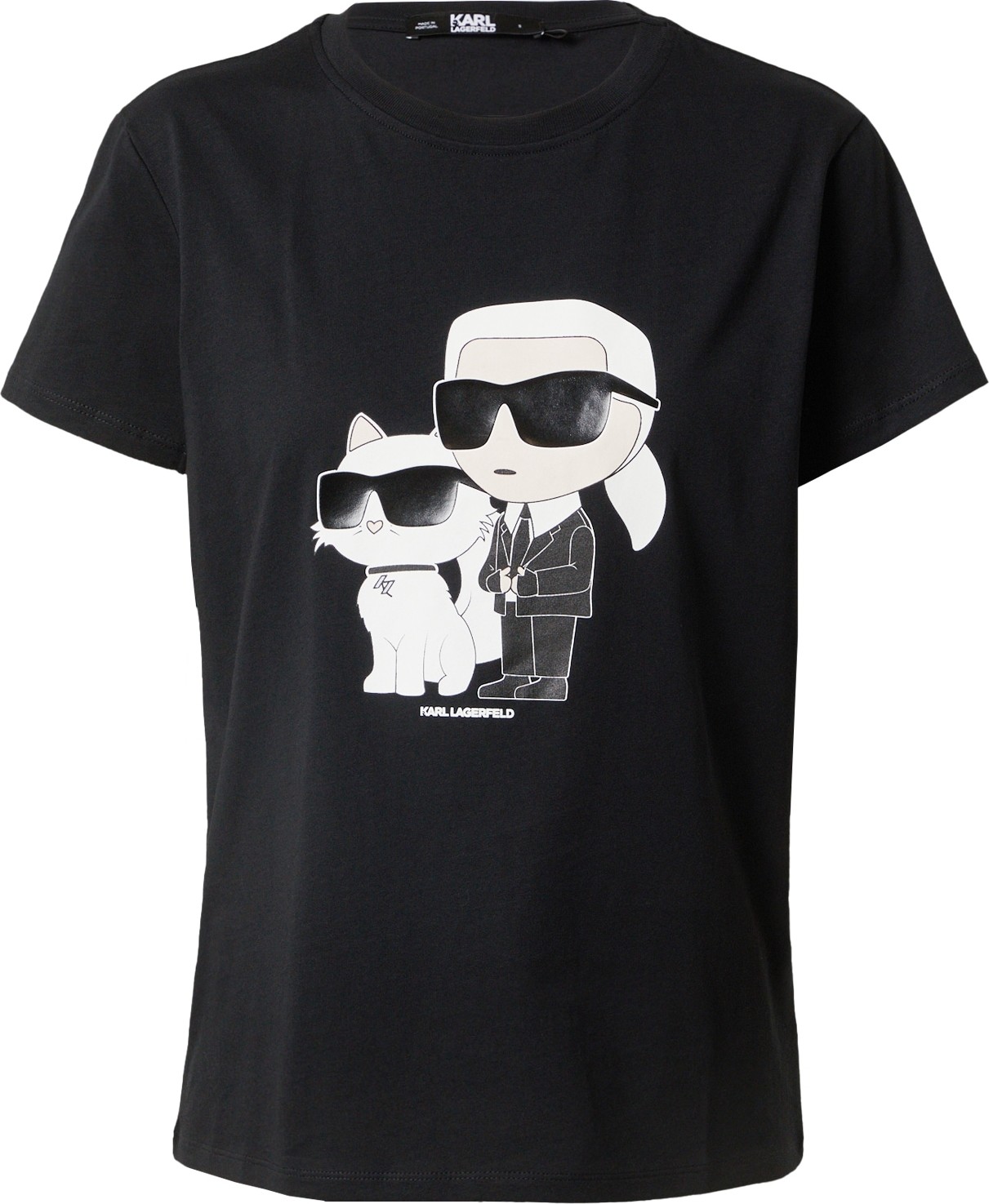 Karl Lagerfeld Tričko světle béžová / černá / bílá