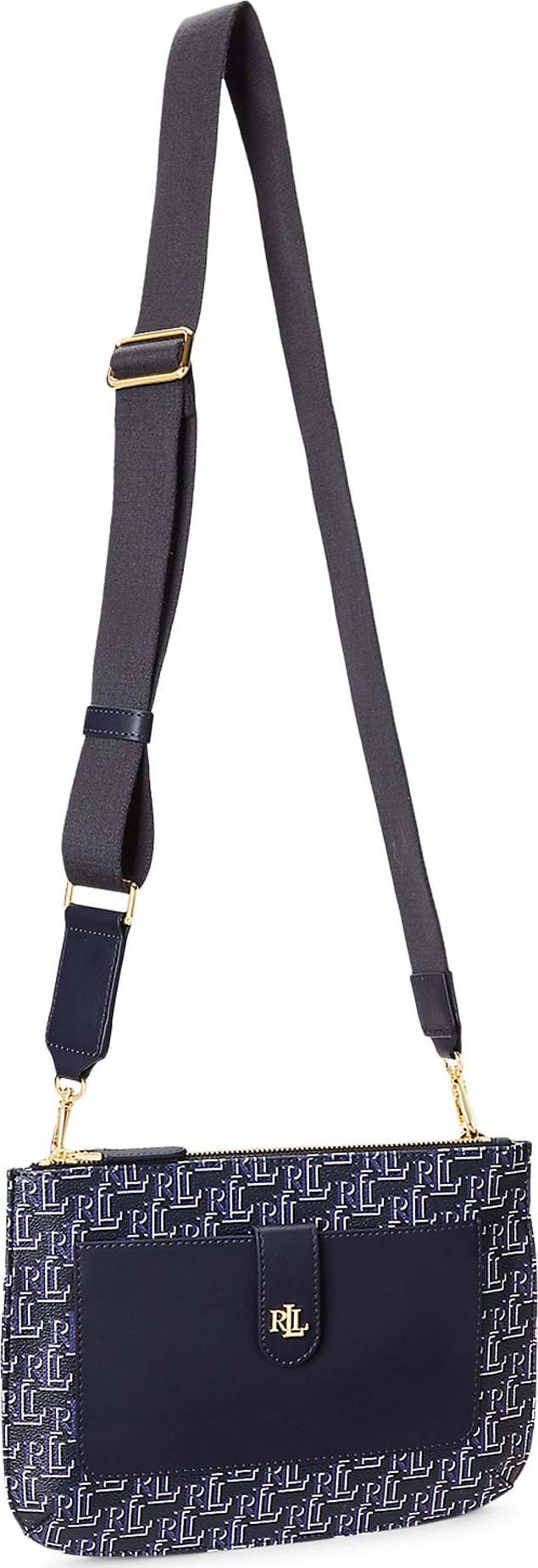 Lauren Ralph Lauren Taška přes rameno 'JAMEY' modrá / tmavě modrá / bílá