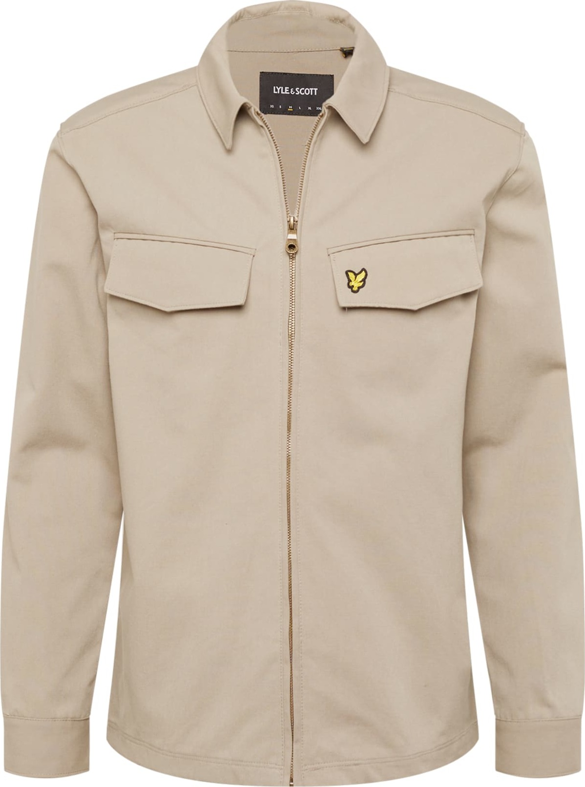 Lyle & Scott Přechodná bunda tmavě béžová / žlutá / černá