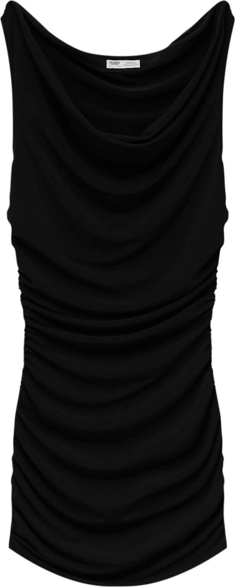 Pull&Bear Koktejlové šaty černá
