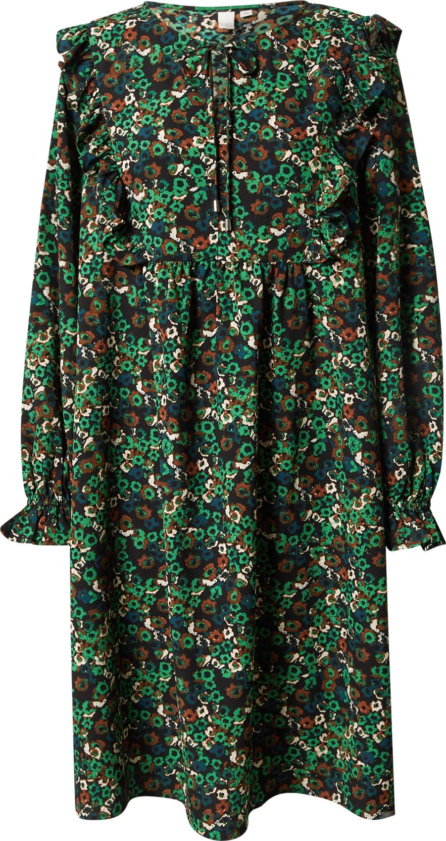 QS by s.Oliver Košilové šaty zelená / mix barev