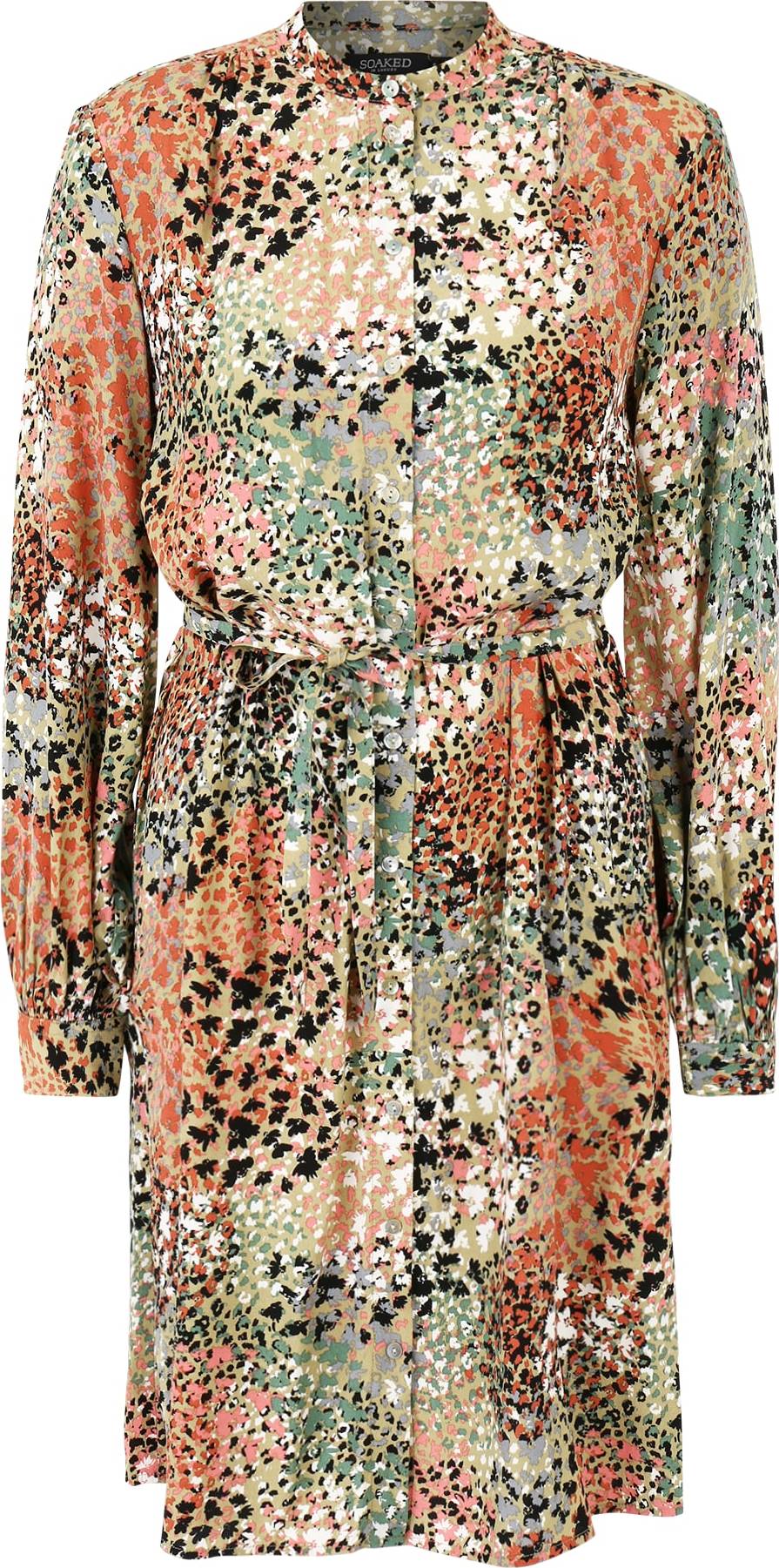 SOAKED IN LUXURY Košilové šaty 'Sylvia' jablko / mix barev
