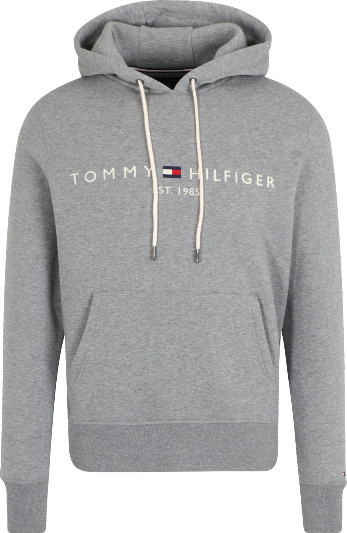 TOMMY HILFIGER Mikina námořnická modř / šedá / červená / bílá