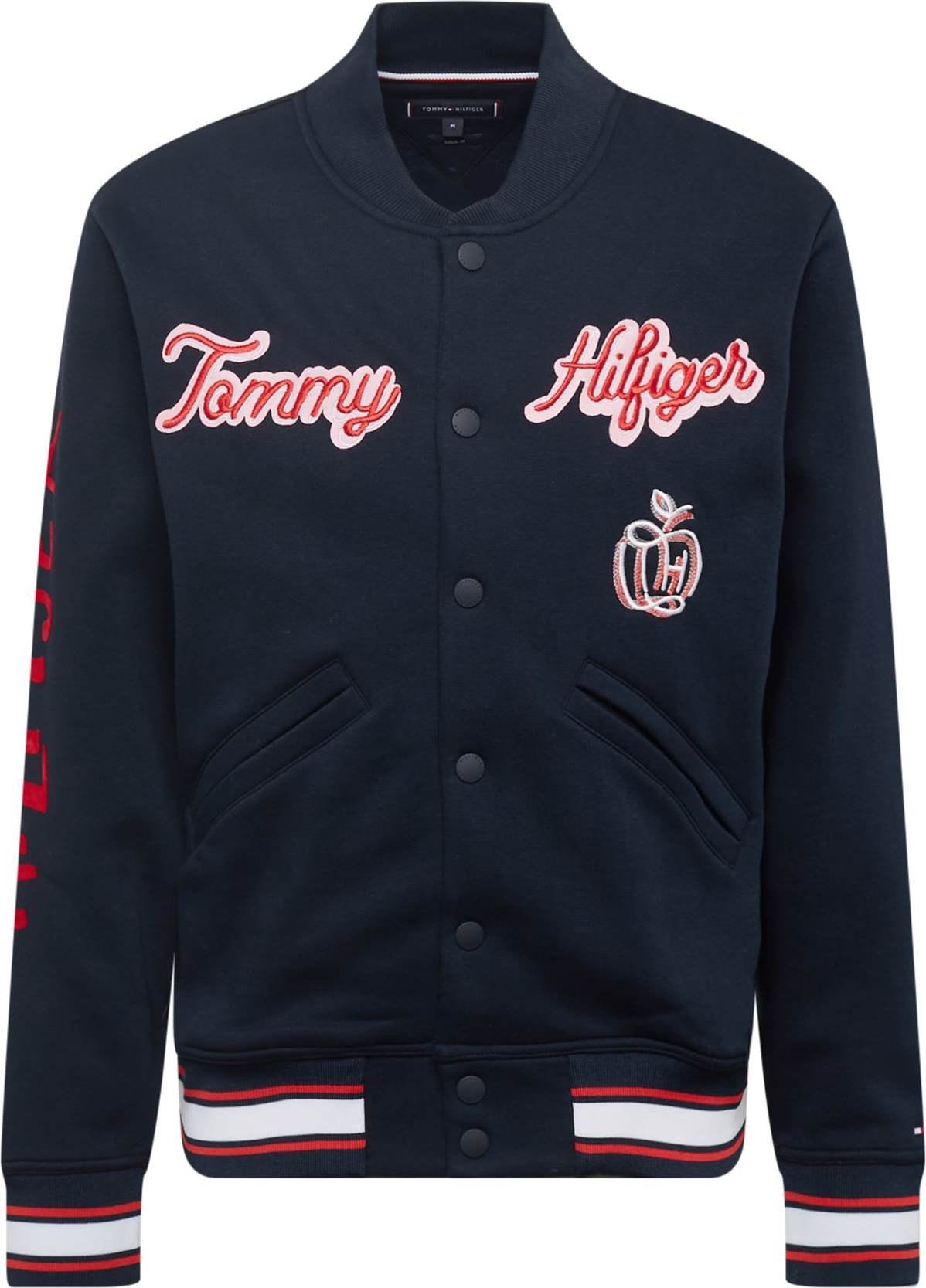 TOMMY HILFIGER Přechodná bunda noční modrá / červená / offwhite