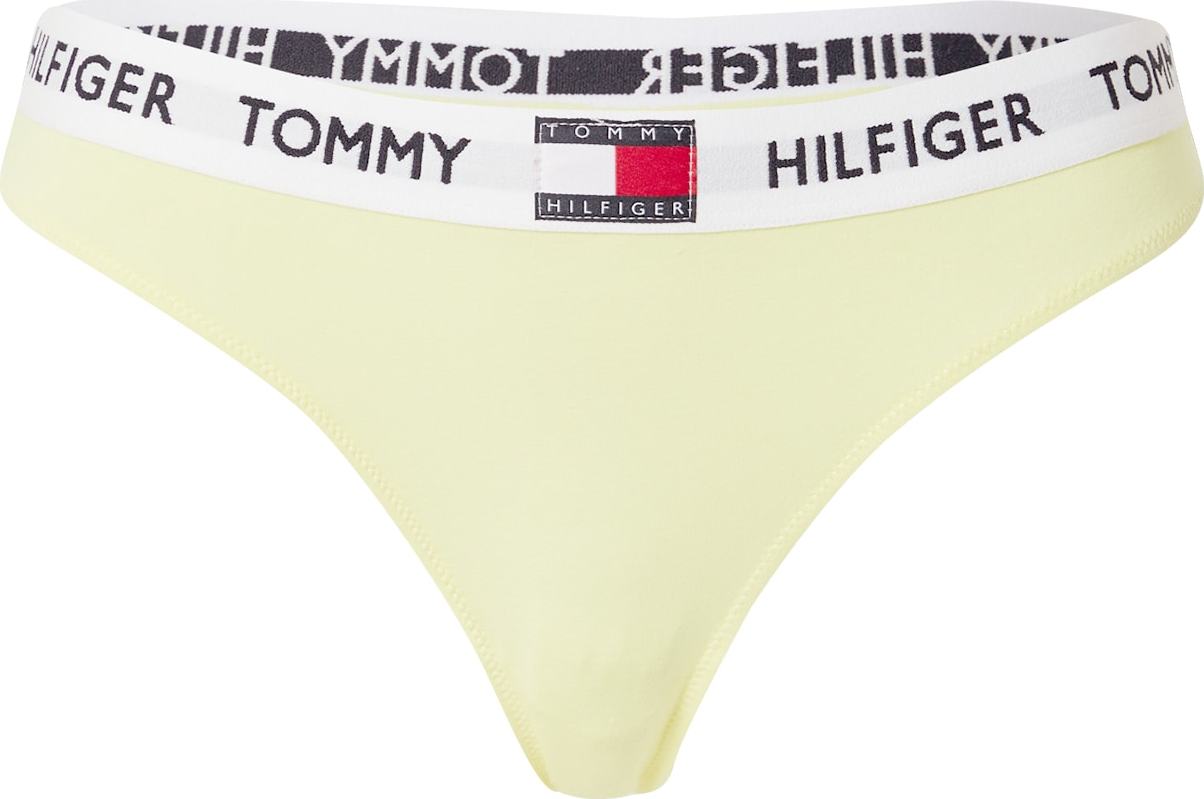 Tommy Hilfiger Underwear Tanga námořnická modř / světle žlutá / červená / bílá