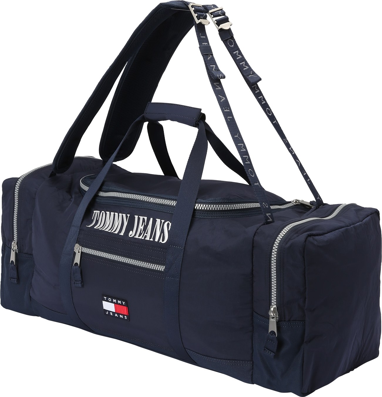 Tommy Jeans Cestovní taška tmavě modrá / ohnivá červená / bílá