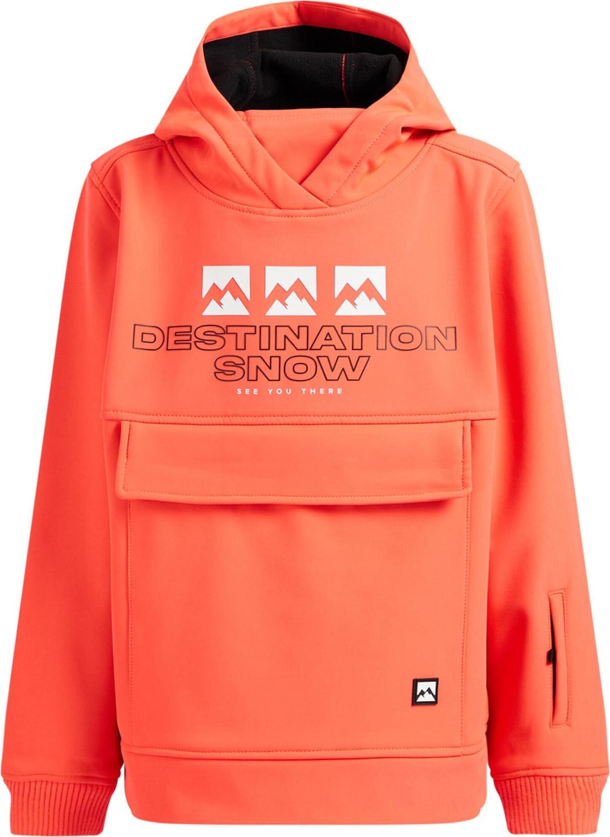 WE Fashion Přechodná bunda korálová / černá / bílá