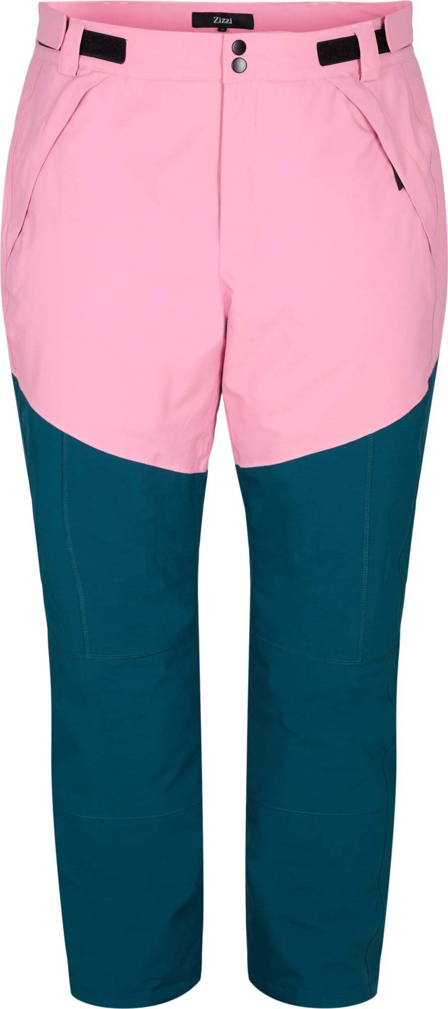 Zizzi Outdoorové kalhoty petrolejová / pink