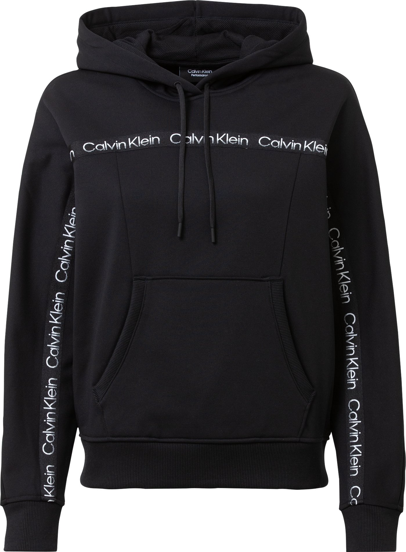 Calvin Klein Performance Sportovní mikina černá / bílá