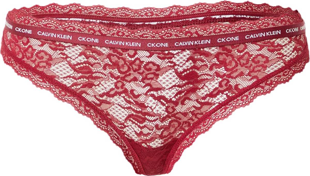 Calvin Klein Underwear Tanga červená / bílá