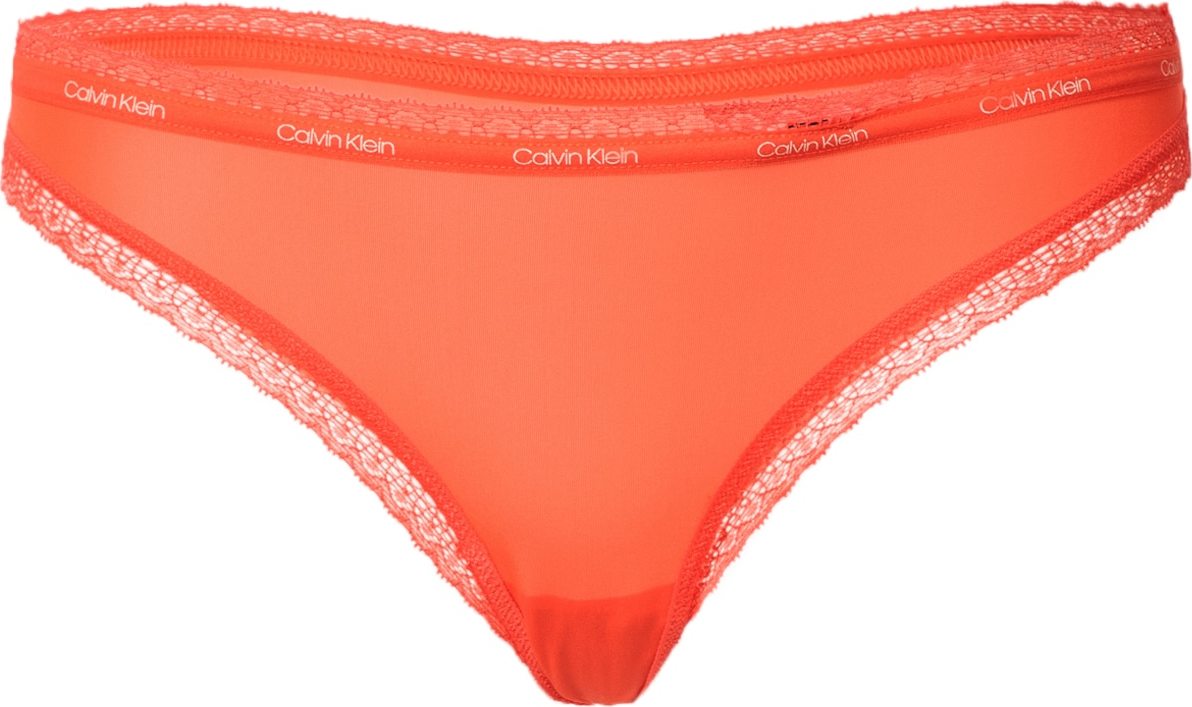 Calvin Klein Underwear Tanga oranžová / bílá