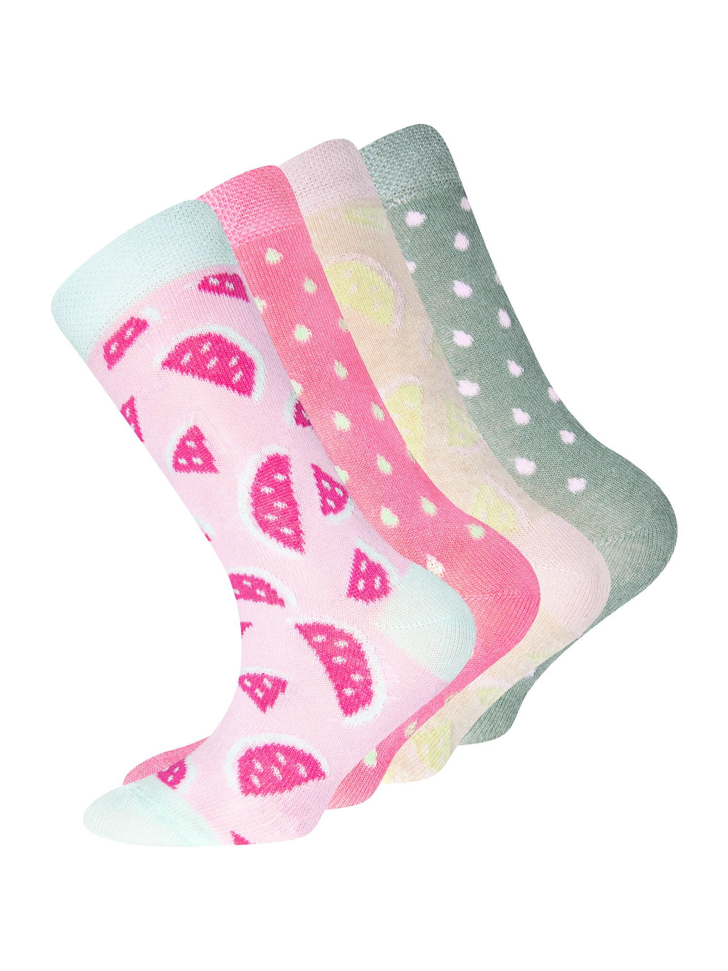 EWERS Ponožky žlutá / pastelově zelená / pink / růžová