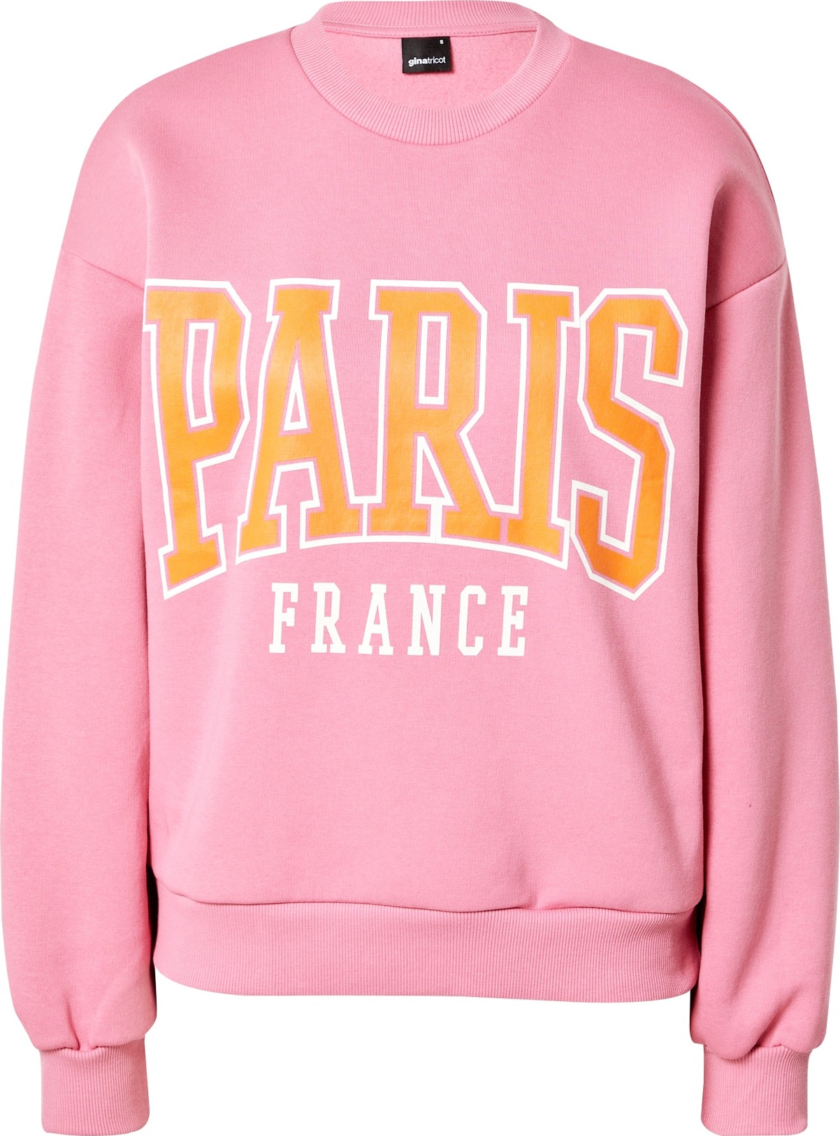 Gina Tricot Mikina 'Riley' orchidej / oranžová / offwhite