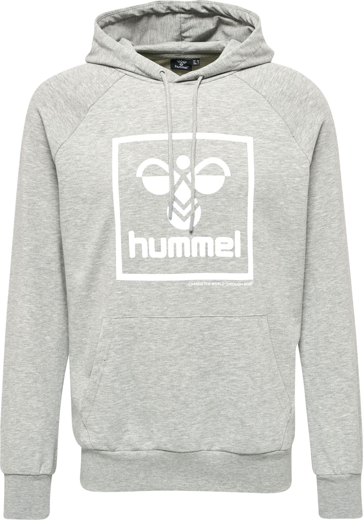 Hummel Sportovní mikina světle šedá / bílá