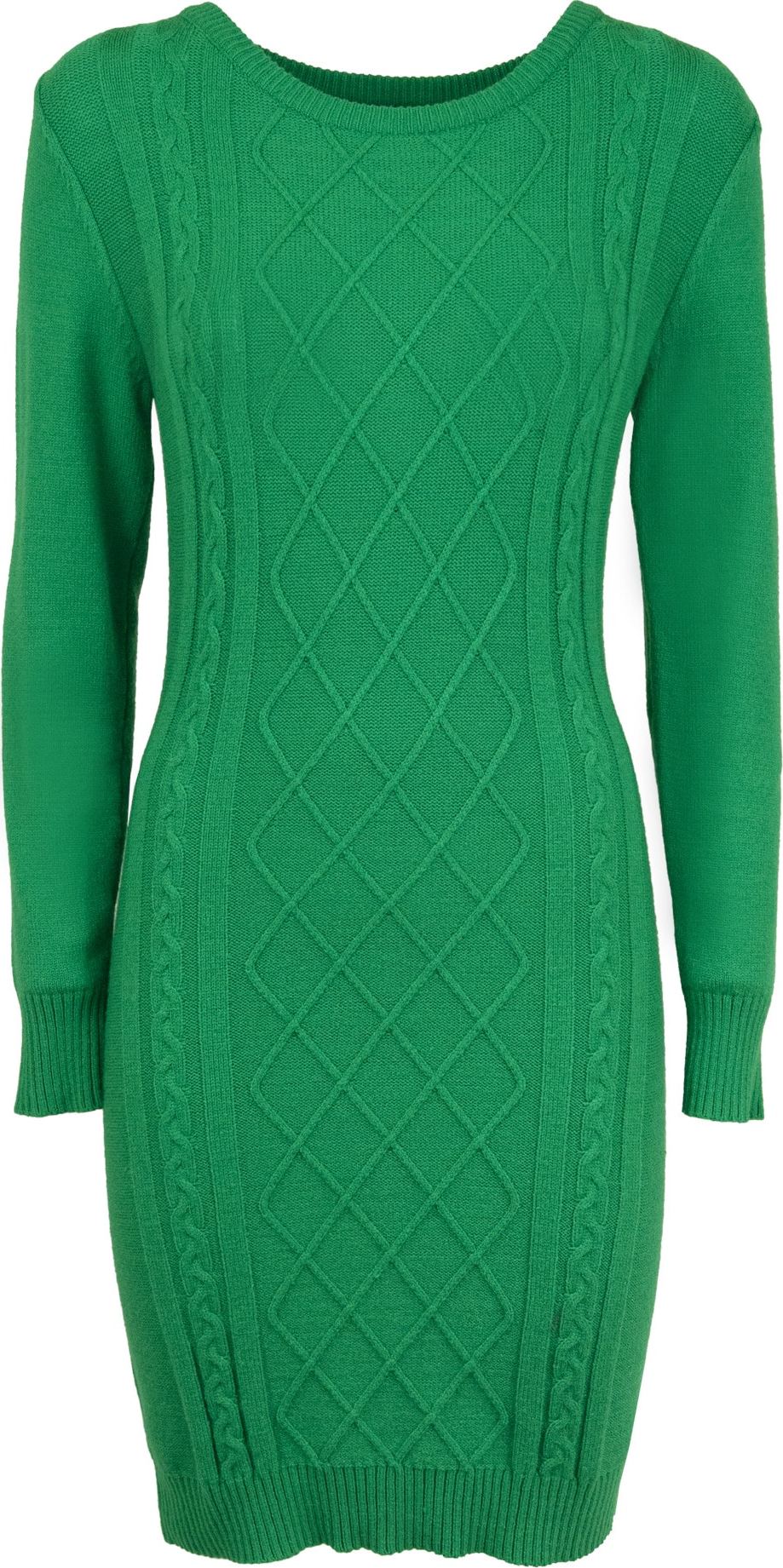 Influencer Úpletové šaty zelená
