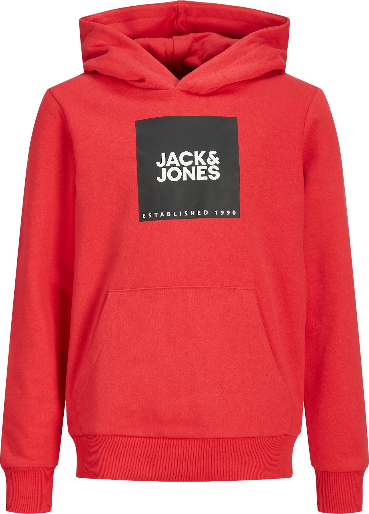 Jack & Jones Junior Mikina 'Lock' červená / černá / bílá
