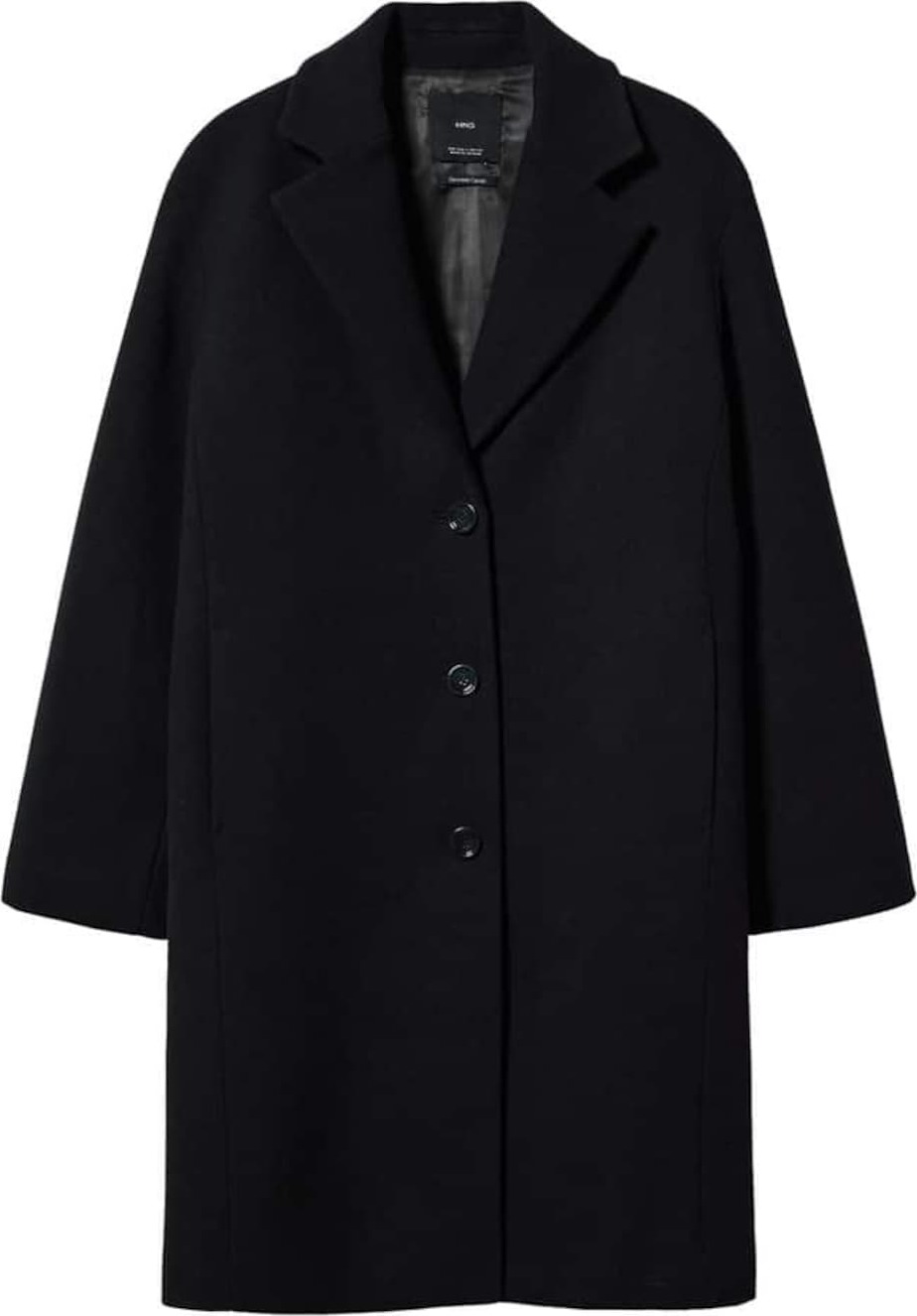 MANGO Přechodný kabát černá