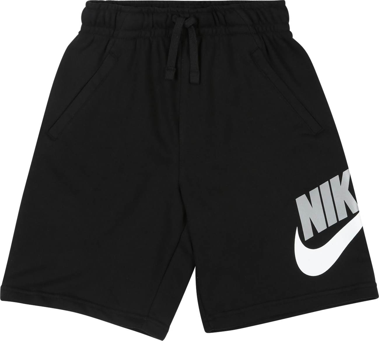 Nike Sportswear Kalhoty šedá / černá / bílá
