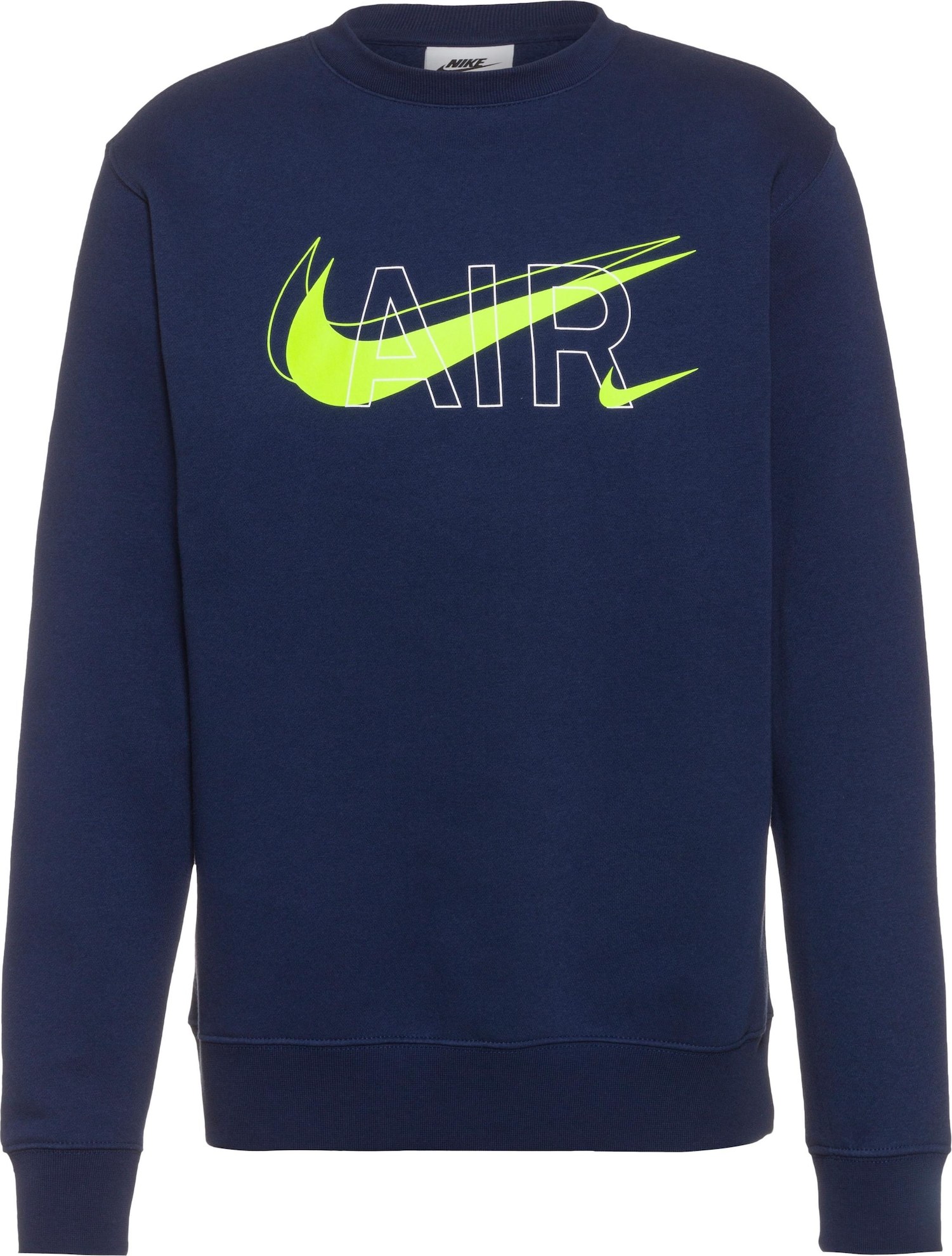 Nike Sportswear Mikina námořnická modř / svítivě zelená
