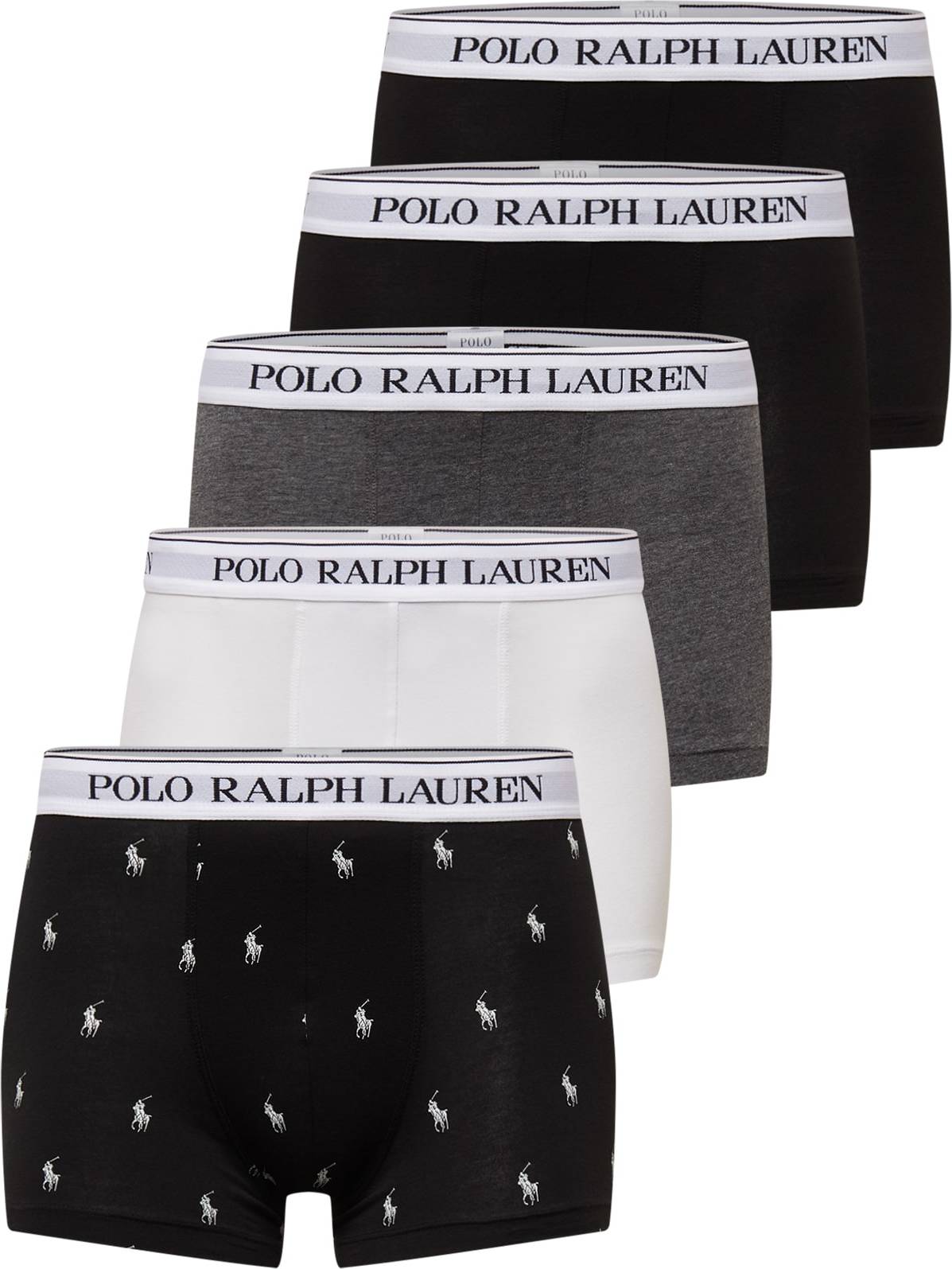 Polo Ralph Lauren Boxerky šedý melír / černá / bílá