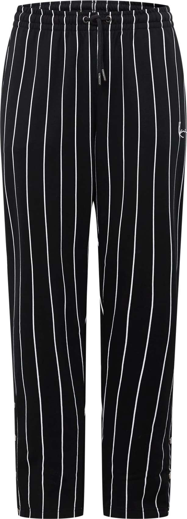 Urban Classics Kalhoty černá / bílá