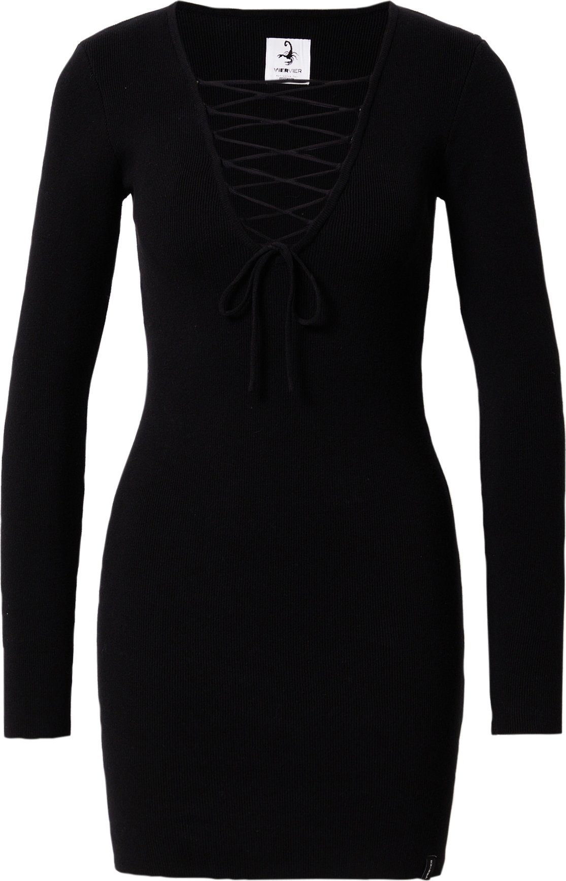 VIERVIER Úpletové šaty 'Hedi' černá