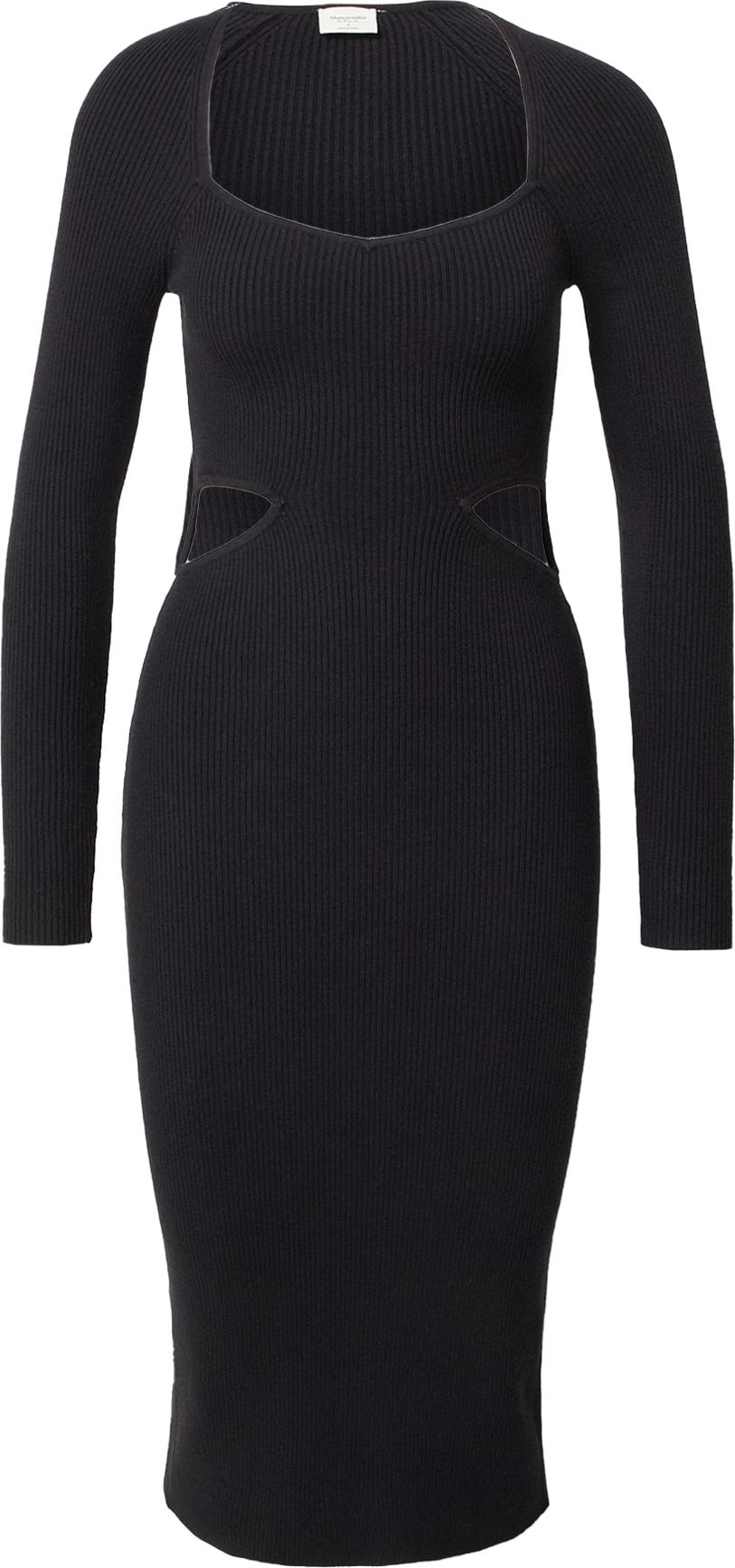 Abercrombie & Fitch Úpletové šaty černá