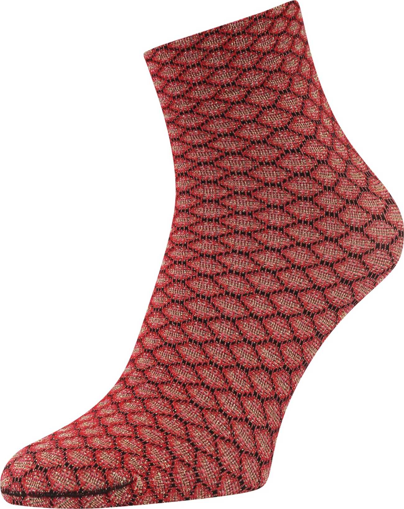 FALKE Ponožky 'Gleaming Hive' béžová / červená / černá