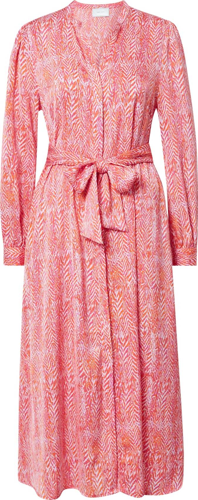 Neo Noir Košilové šaty 'Cilian' oranžová / pink / pitaya / bílá