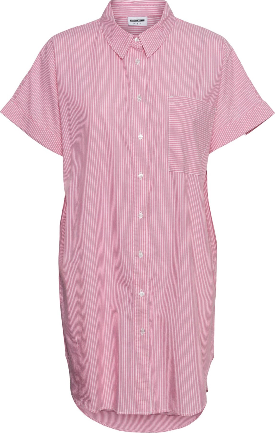 Noisy may Košilové šaty 'ALBA' pink / bílá