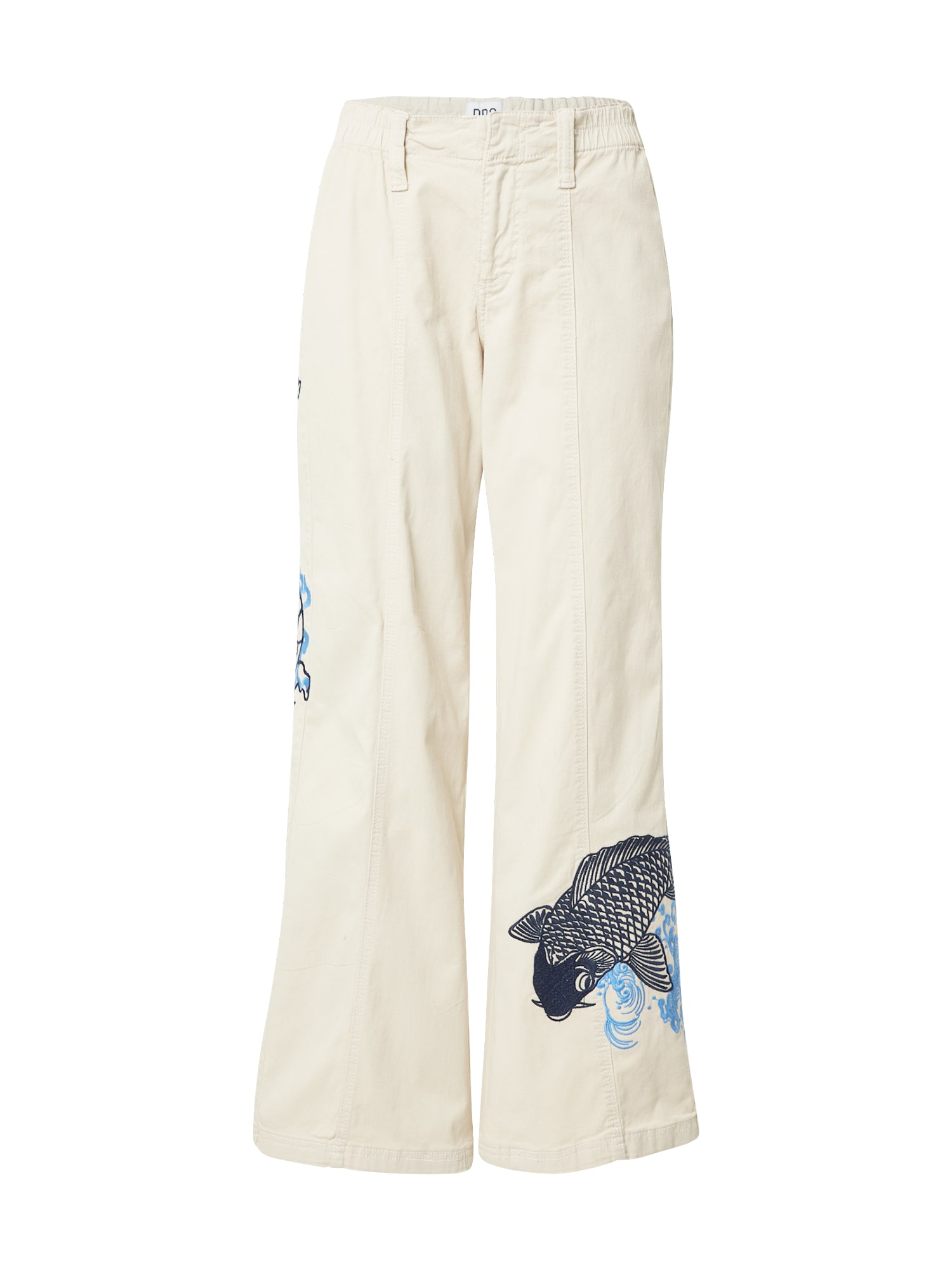 BDG Urban Outfitters Kalhoty krémová / námořnická modř / světlemodrá