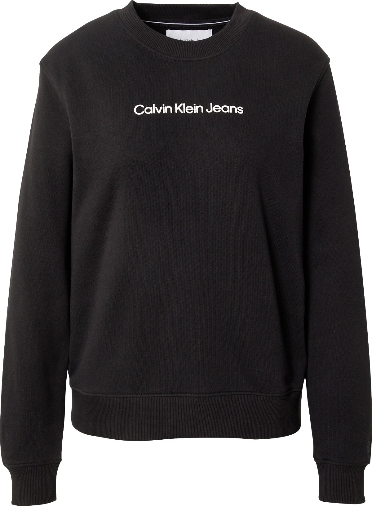 Calvin Klein Jeans Mikina černá / bílá