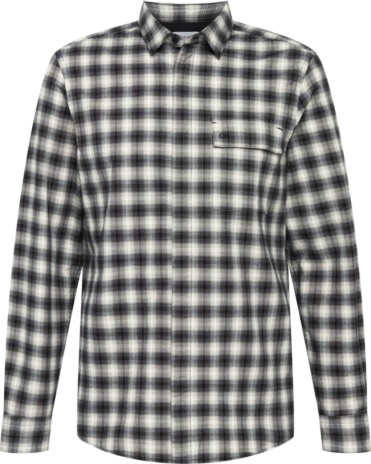 Calvin Klein Košile černá / bílá